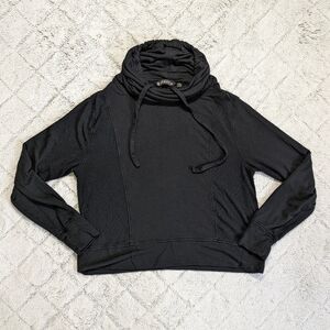 Athleta Sweatshirt Women's XS Black Coaster Luxe Cowl Neck Pullover Lounge